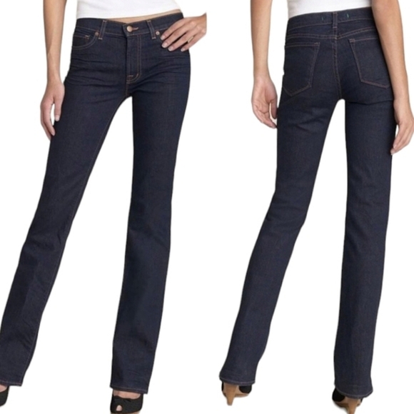 J Brand The Straight Leg Mid Rise Medium Wash Denim Jeans Size 29 33" Inseam - Picture 1 of 16
